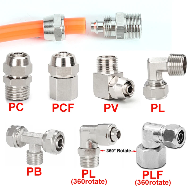 Copper Pneumatic Fittings Air  - Compression Fitting Brass 评论和价格