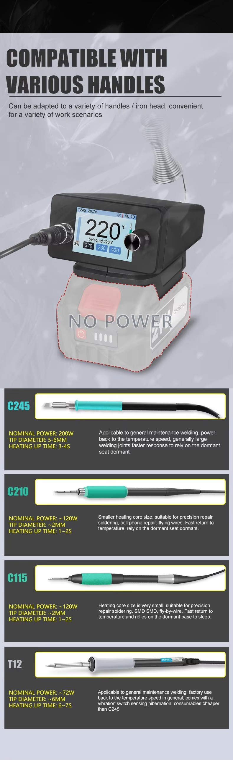 T12 Battery Soldering Station  - Milwaukee Drill M12 Fuel 评论和价格