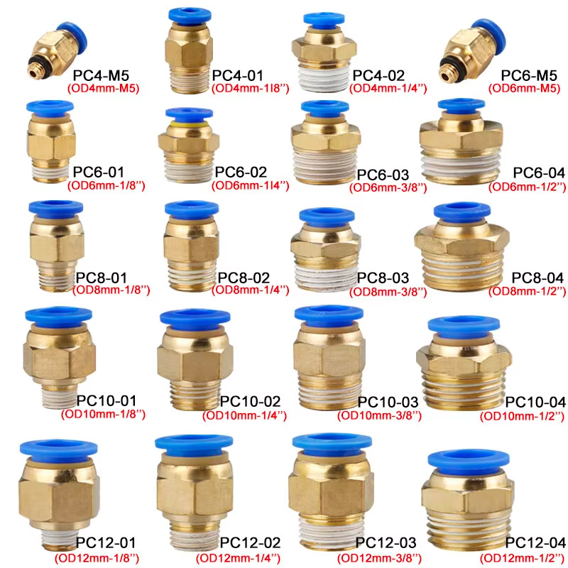 10/50PCS Pneumatic Fitting Air - Compression Fitting Brass 评论和价格